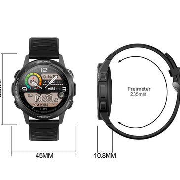 Touch Screen Heart Rate Sleep Monitor Pedometer Watch