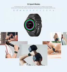 IMILAB W12 Smart Watch For Men Women Bluetooth Sports Fitness Tracker Heart Rate IP68 Waterproof -Black